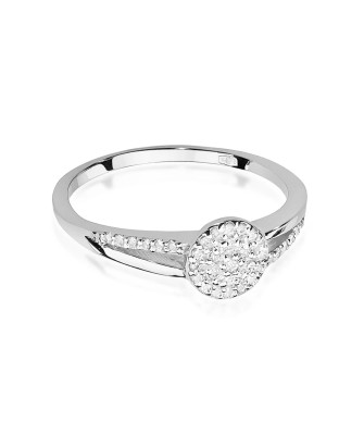 14k White Gold Ring Diamond 0.18ct Certificate
