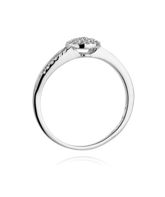 14k White Gold Ring Diamond 0.18ct Certificate