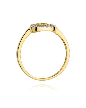 Ring 14k brown diamonds certificate