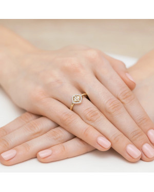 14k gold ring brown diamonds certificate