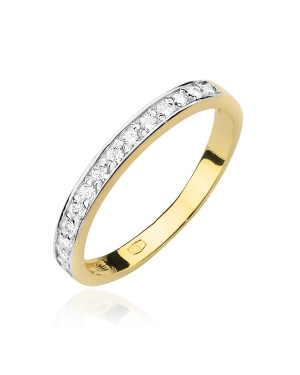 Pierścionek obrączka z diamentami 0,20ct