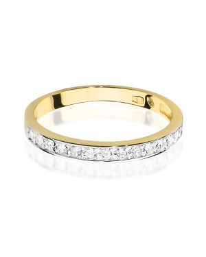 Pierścionek obrączka z diamentami 0,20ct