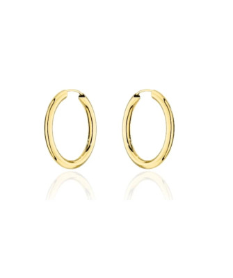 Gold hoop earrings - 1.6cm super light