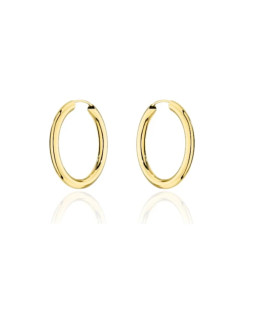 Gold hoop earrings - 1.6cm super light