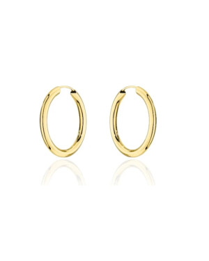 Gold hoop earrings - 1.6cm super light