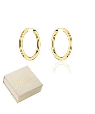 Gold hoop earrings - 1.6cm super light