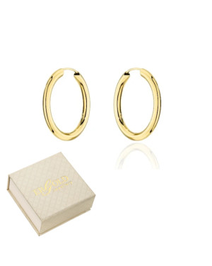 Gold hoop earrings - 1.6cm super light