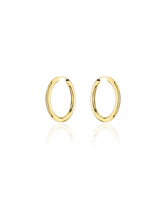Gold hoop earrings - 2cm super light