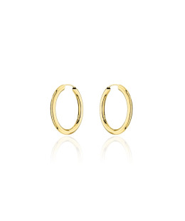 Gold hoop earrings - 2cm super light