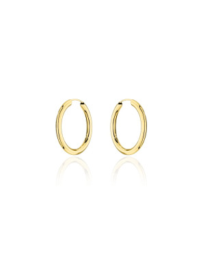 Gold hoop earrings - 2cm super light