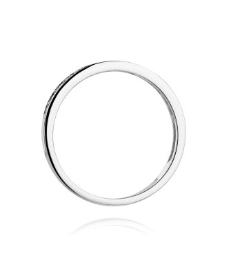 Pierścionek obrączka z diamentami 0,20ct białe złoto