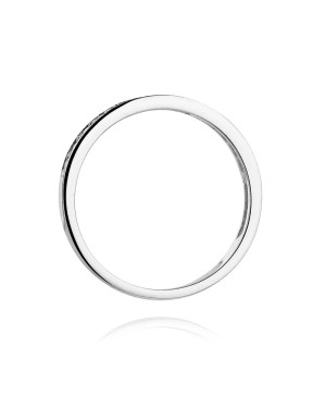 Pierścionek obrączka z diamentami 0,20ct białe złoto
