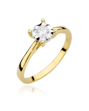 Diamond gold ring 0.20ct certificate