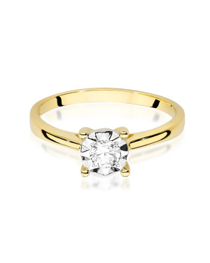 Diamond gold ring 0.20ct certificate