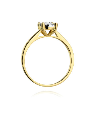 Diamond gold ring 0.20ct certificate