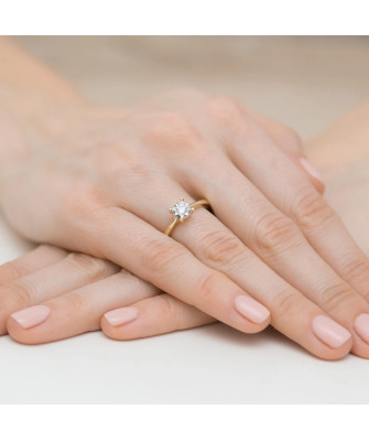 Diamond gold ring 0.20ct certificate