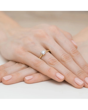 Diamond gold ring 0.20ct certificate