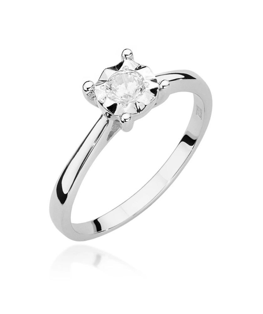 Engagement ring with 0.20ct diamond white gold