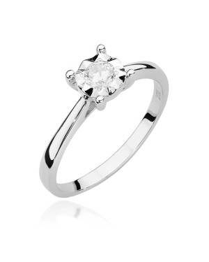 Engagement ring with 0.20ct diamond white gold