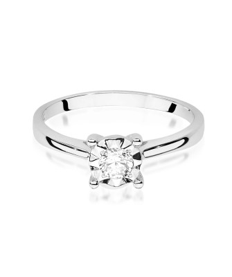 Engagement ring with 0.20ct diamond white gold