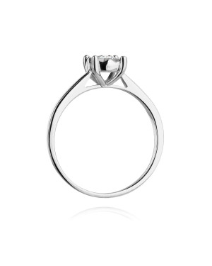 Engagement ring with 0.20ct diamond white gold
