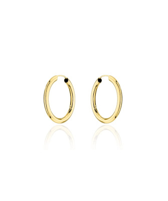 Gold hoop earrings - 2.2cm super light