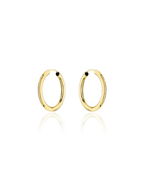 Gold hoop earrings - 2.2cm super light