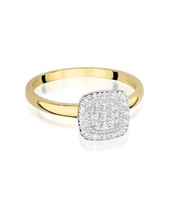 Złoty Pierścionek 14k Brylanty 0,13ct