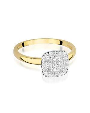 Złoty Pierścionek 14k Brylanty 0,13ct