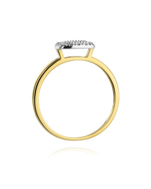 Złoty Pierścionek 14k Brylanty 0,13ct