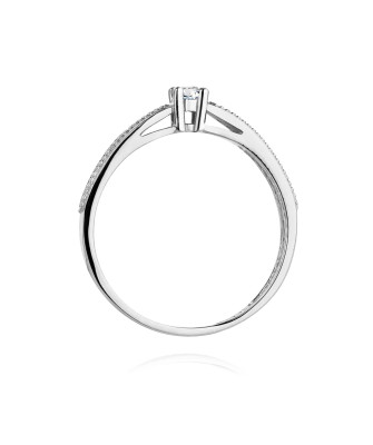 Ring of white gold diamonds 0.17ct