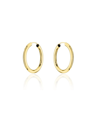 Gold hoop earrings - 2.7cm super light