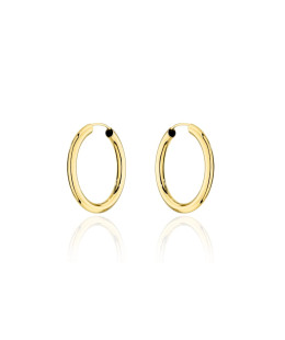 Gold hoop earrings - 2.7cm super light