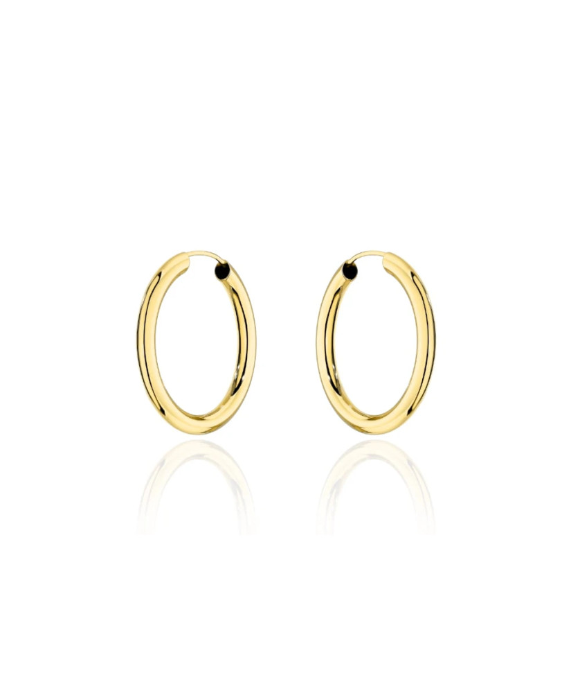 Gold hoop earrings - 2.7cm super light