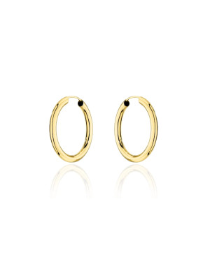 Gold hoop earrings - 2.7cm super light