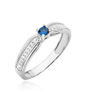 14k white gold sapphire ring