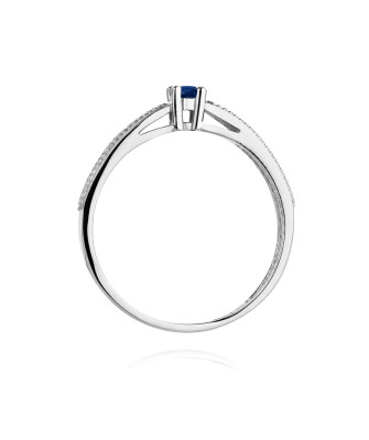 14k white gold sapphire ring