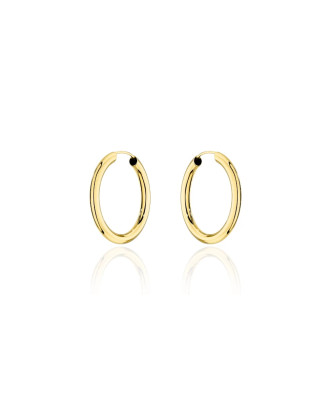Gold hoop earrings - 2cm super light