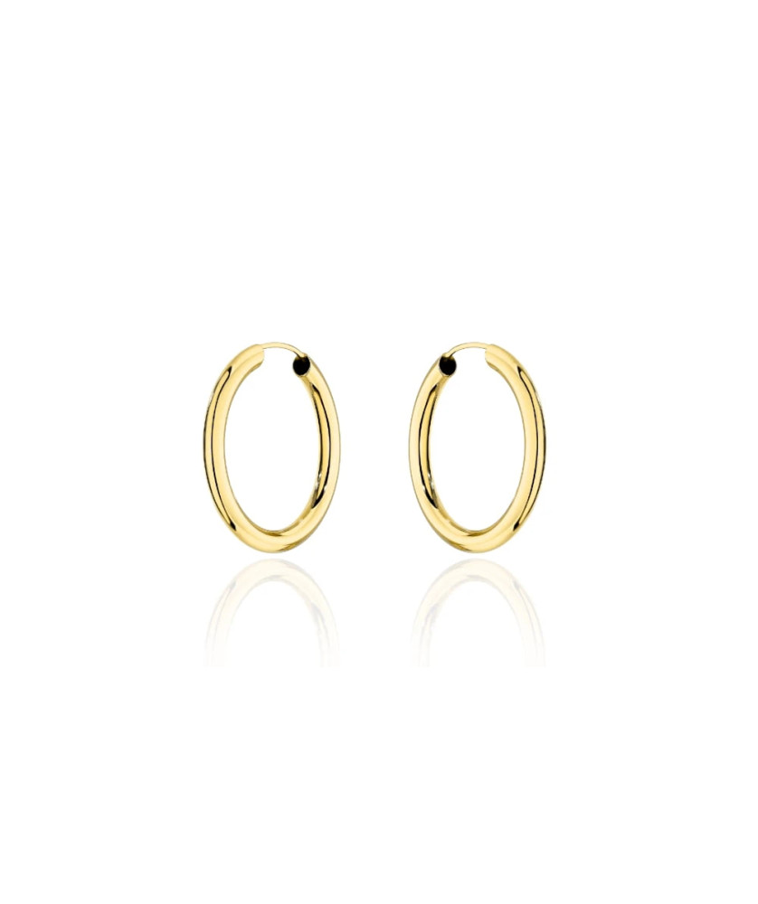 Gold hoop earrings - 2cm super light