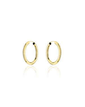 Gold hoop earrings - 2cm super light