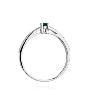 14k white gold emerald ring