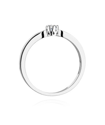 Engagement ring with 0.10ct diamond white gold