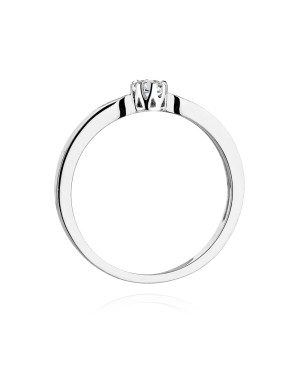 Engagement ring with 0.10ct diamond white gold