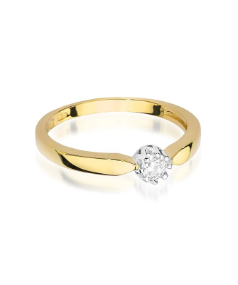 Pierścionek zaręczynowy z diamentem 0,15ct