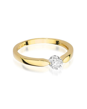 Pierścionek zaręczynowy z diamentem 0,15ct