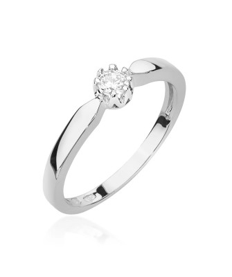 Engagement ring with 0.15ct diamond white gold