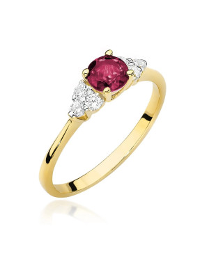Ruby diamond ring 14k
