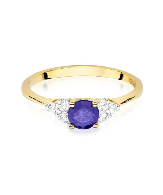 Tanzanite diamond ring 14k