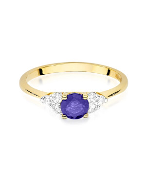 Tanzanite diamond ring 14k