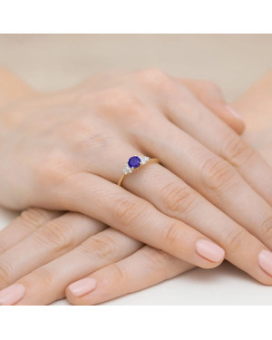 Tanzanite diamond ring 14k